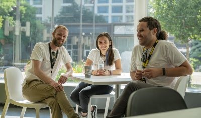 <font size="1">Ross Lawless (CEO,CTO), Irene Villafane (COO) & Colin Keogh (CMO) of CALT</font> CALT